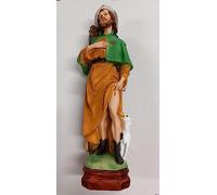 Generico ArteSacraCaravaggio Statua di San Rocco di Montpellier, cm 45 (17,71 inches) in resina decorata a mano di produzione artigianale italiana