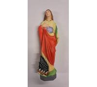 Generico ArteSacraCaravaggio Statua di Santa Cecilia cm 30 (11,81 inches) in marmo resina piena decorata a mano di produzione artigianale italiana
