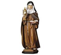 Generico ArteSacraCaravaggio Statua di Santa Chiara d' Assisi scolpita in legno della Valgardena e decorata a mano di produzione artigianale italiana (CM 35)