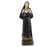 Generico ArteSacraCaravaggio Statua di Santa Rita da Cascia, in marmo resina cm 38 (14,96 inches), per interni ed esterni, decorata a mano, produzione artigianale italiana