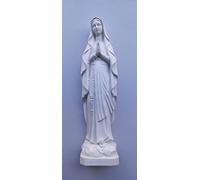 Generico ArteSacraCaravaggio Statua Madonna di Lourdes, in marmo resina bianca cm 50 (19,68 inches), per interni ed esterni, produzione artigianale italiana