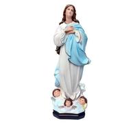 Generico ArteSacraCaravaggio Statua Madonna Miracolosa o Immacolata Concezione, in resina cm 60 (23,62 inches), per interni ed esterni, decorata a mano, produzione artigianale italiana