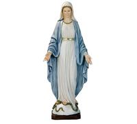 Generico ArteSacraCaravaggio Statua Madonna Miracolosa o Immacolata, in marmo resina cm 50 (19,69 inches), per interni ed esterni, decorata a mano, produzione artigianale italiana