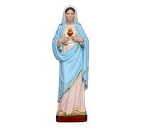 Generico ArteSacraCaravaggio Statua Sacro Cuore di Maria cm 41 in resina decorata a mano di produzione artigianale italiana