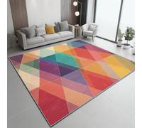 Generico Arti Decorative Geometria Triangoli Antiscivolo Tappeto, 60 x 90 cm Camera Da Letto Soggiorno Tappeto Tappeto Ampio Tappeti - Colore Tappeto Per Sala Da Pranzo Casa Per Una Facile Pulizia
