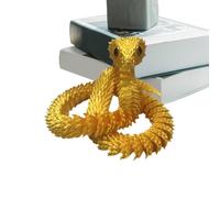 Generico Articulated Snake Model - 3D Animal Ornaments, Flexible Joints Desk Toy Decor For Bedroom Children Room Shelf | Printed Movable Reptile Figurine Sensory Fidget Sculpture