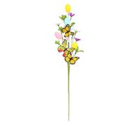 Generico Artificial Easter Egg Picks - 15.7 Inch Colorful Butterfly Stem Easter Picks, Decorative Floral Accents For Spring Vase, Table Centerpiece, Flower Arrangement & Home Decoration
