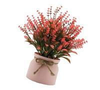 Generico Artificial Flower Potted - Elegant Artificial Flowers Plants, Fake Potted Plants, Small Artificials Flower Potteds | Indoor Outdoor Desktop Decorations Farmhouse Faux Plant For Dining Room
