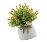 Generico Artificial Flower Potted - Elegant Artificial Flowers Plants, Fake Potted Plants, Small Artificials Flower Potteds | Indoor Outdoor Desktop Decorations Farmhouse Faux Plant For Dining Room