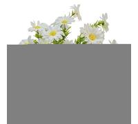 Generico Artificial Flowers in Vase, Artificial Flowers in Vase, Silky Artificial Daisy Rattan Pot Bonsai, Faux Flower Arrangement With Vase for Home Offices Decoration, Dining Table Centerpiece