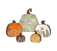 Generico Artificial Pumpkin Decor - 5PCS Wooden Pumpkin Fall Centerpieces | Fall Pumpkin Centerpieces Decor For Autumn Party Home Kitchen Bedroom Living Room Farmhouse Indoor Outdoor