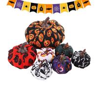 Generico Artificial Pumpkins 7 Pieces Realistic Artificial Fabric Vegetable