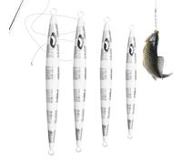 Generico Artificiali Luminose per La | 4 Pezzi Esche Luminose al Buio con Amo,Esche Artificiali per Acque Dolci - per Pesce Gatto Acque Salate Dolci Barca Crappie Walleye Uomini Adolescenti