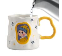 Generico Artistic Coffee Mug, European Masterpiece Renaissance Creative Flower Shape Ceramic Cup, Gift For Boyfriend Girlfriend Friend Family Colleague
