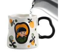 Generico Artistic Coffee Mug, European Masterpiece Renaissance Creative Flower Shape Ceramic Cup, Gift For Boyfriend Girlfriend Friend Family Colleague