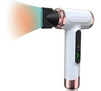 Generico Asciugacapelli Professionale Agli Ioni Negativi, 15000mAh USB Ricaricabile Motore Brushless, Asciugacapelli da Viaggio Portatile con Vento Caldo e Freddo per Dormitorio, Casa