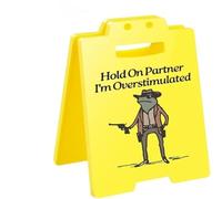 Generico Aspetta Un attimo, Sono sovraeccitato! Segnaletica da scrivania, Decorazione per cubicolo, Regalo Antistress per colleghi, Decorazione Divertente per L'Ufficio per colleghi e Amici (1pcs)