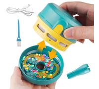 Generico Aspirapolvere da scrivania - Mini aspirapolvere senza fili 9x6x6 cm, 2 modalità di potenza di aspirazione, spolverino ricaricabile tramite USB per polvere di briciole di tastiera | Tappeto