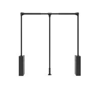 Generico Asta Appendiabiti Estraibile Regolabile, Robusta Asta di Sollevamento da 20 kg, Organizer con Ritorno Morbido, Telaio Resistente in Lega di Alluminio e Guscio in plastica ABS per Un efficien