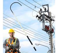 Generico Asta di Soccorso Isolante ad Alta Tensione, Gancio di Soccorso Isolato per Vigili del Fuoco ed elettricisti, Protezione Contro Le Scosse elettriche (Bianco, 1,5 m/59 Pollici/4,9 Piedi)