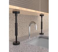 Generico Asta di supporto telescopica da 18-45 cm, asta telescopica antiribaltamento, impugnatura regolabile sottotop, tubo for mobiletto rapido for mobiletto del lavandino caduto(4pcs)