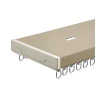 Generico Asta per Tende a soffitto in Alluminio a Doppio Binario - Lunghezza Regolabile da 1 Metro a 5 Metri, Facile Installazione dall'alto, Soluzione di Arredamento Durevole, Design Combinato per u