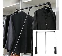Generico Aste Appendiabiti Estraibili ergonomiche, Binario Appendiabiti Regolabile per organizzare i Vestiti, Sistema di stoccaggio salvaspazio, Soluzione Ideale per la Gestione del Guardaroba.