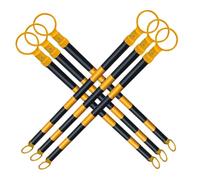 Generico Aste di prolunga per Barriere a Cono Stradale - da 2 a 20 Pezzi, Barre telescopiche retrattili per Coni di Sicurezza (da 1,58 a 3 Metri) con Nastro Riflettente di qualità Professionale (Gia