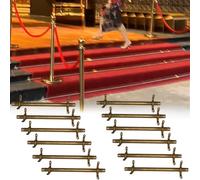 Generico Aste in Ottone per tappeti da Scale - 12 Pezzi, 80 cm, Set di aste per Scale per Interni/Esterni con Clip e terminali, Supporti Resistenti per tappeti da Scale, Elegante Decorazione per la c