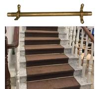 Generico Aste in Ottone per tappeti da Scale - 15 Pezzi, 86 cm con Staffa di Fissaggio, Facile Installazione, Fissa Il Tappeto delle Scale - Perfetto per l'arredamento della casa e per rinnovare Il v