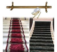 Generico Aste in Ottone per tappeti da Scale - Confezione da 12 aste da 122 cm per tappeti da Scale, Ideali per Appartamenti, teatri e Sale da Concerto - Resistenti, Eleganti e Facili da installare
