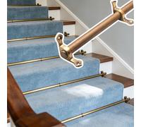 Generico Aste per tappeti Regolabili in Ottone per Scale - Set di 9 Pezzi per Fissare saldamente i gradini del Tappeto, 50 cm/20 Pollici, perfette per Le Scale, Facile i