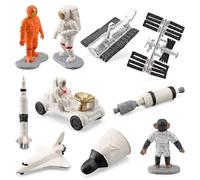 Generico Astronaut Model Set - Deluxe Space Shuttle Figure, Miniature Rocket Statues, Science Learning Universe Discovery, Detailed Galaxy Satellite Collectors - For Boys Birthday Office Desktop