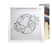 Generico Astronaut Space Storage Case, Top Keepsake Box, Wall Hook, Memory Collection Organizer for Pictures Ticket Notes Travel Souvenirs Concert Memories Museum Visits 7.87x7.87in