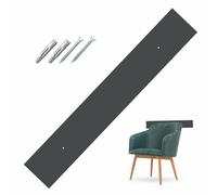 Generico ASTROPLASTIC | Fasce Battisedia in Plexiglass-Acrilico pmma TRASPARENTE e COLORATO per Protezione Parete Muro | Installazione tramite VITI incluse (Nero satinato, cm 50x20)