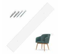 Generico ASTROPLASTIC | Fasce Battisedia in Plexiglass-Acrilico pmma TRASPARENTE e COLORATO per Protezione Parete Muro | Installazione tramite VITI incluse (Bianco, cm 100x15)