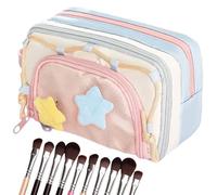 Genérico Astuccio - Borsa per astuccio a stella con punte | custodia per scuola estetica con cerniera di grande capacità per ragazze studenti, ideale per lezioni di arte disegno artigianato e viaggio