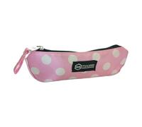 Generico Astuccio Bustina Piatta Pois Rosa 22x6cm Portapenne Scuola Ufficio Design Classico
