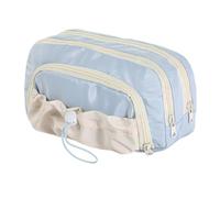 Genérico Astuccio cosmetico per matite - Organizer per cordino da scrivania, organizer per scuola con grande capacità per riporre materiali per studenti, Blu chiaro, Vedi la descrizione, Vedere la