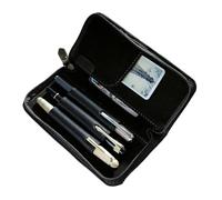 Generico Astuccio in Pelle per Penne e Matite - Borsa Organizer Vintage Con 3 Scomparti | Tasca Per Portapenne,per Ufficio Scuola Studio Disegno Journaling Schizzo Viaggio Casa
