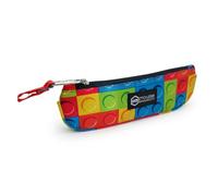 Generico Astuccio Mattoncini Bustina Piatta 22x6cm Portapenne Colorato Scuola Ufficio Design