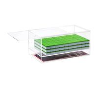 Generico Astuccio per Mahjong | Organizer in Acrilico Trasparente per Mah Jongg | Contenitore per Tiles Mahjong,per Feste Riunioni Informali Viaggi Campeggio Picnic Uomo Donna Ragazzi Adulti