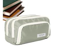 Generico Astuccio Per Matite - Astuccio Per Matite | Borsa Per Trucchi E Cancelleria In Tessuto Di Grande Capacità A Tre Strati Per Materiale Scolastico, Viaggi, Insegnanti, Studenti, Scuola Materna