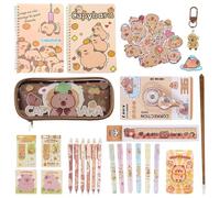 Generico Astuccio Per Matite Capibara - Adesivi Penne Righello - Capybara Cartoleria Articoli Scolastici - Per Bambini Aula Casa Ufficio Università Studio Lavoro Natale Compleanno Festa