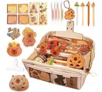 Genérico Astuccio per matite Capibara | Portapenne Grande Capacità Multistrato Divertente | Organizer Penna per Adolescenti Bambini Ragazze Giovani | Scuola Istituto Zaino