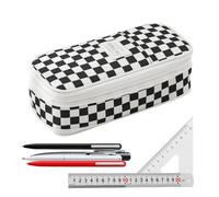 Genérico Astuccio per matite, organizer per astucci, in bianco e nero, Consulte la descripción, Vedere la descrizione | Espandibile con doppia cerniera per cancelleria, disegno, artigianato, scuola, scuola e arte infantile