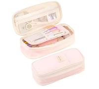 Genérico Astuccio per matite per studenti: da cancelleria a prova di polvere, organizer per penne | Forniture per scuole superiori per gomme, bussole, penna, rosa, Consulte la descripción, Vedere la