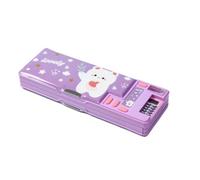 Genérico Astuccio per ragazze con calcolatrice e temperino, scatola di immagazzinaggio di cancelleria multifunzione, cancelleria unica, il miglior gioco regalo di ritorno a scuola per ragazzi e