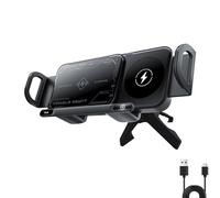 Generico Asweetty Car Mount, Asweetty Phone Stand for Foldable Screens, 2 in 1 Wireless Fast Charging Phone Holder, Auto-Clamp, One-Button Rotation (Black)