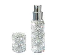 Generico Atomizzatore di profumo | Atomizzatore in vetro per custodia per campioni Bling da 10 ml, spruzzatore di olio profumato ricaricabile, dispenser da viaggio per lacca per capelli